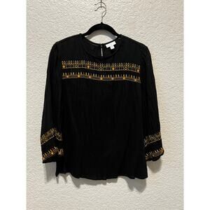 Women's J.Jill Smocked Gauze Top